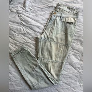 Frame Le Skinny Jeans Size 29 Horizon Light Wash Patchwork Windowpane